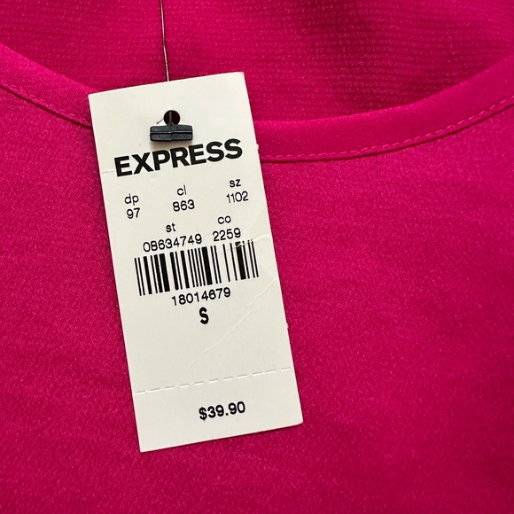Express hot pink sleeveless open back top - Picture 2 of 4
